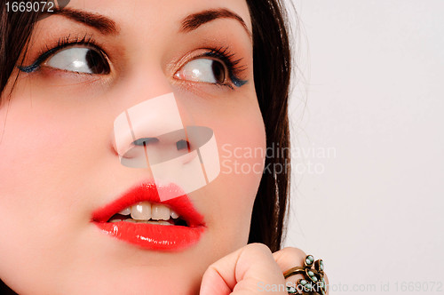 Image of Closeup of a beautiful girl