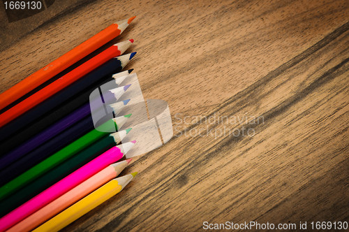 Image of Colorful pencils background