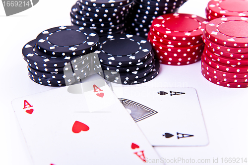 Image of playing cards and poker chips