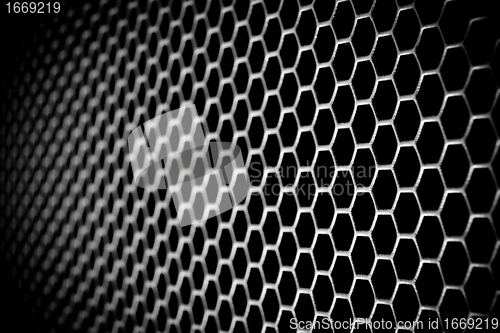 Image of abstract metallic grid