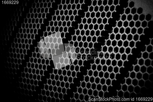 Image of abstract metallic grid