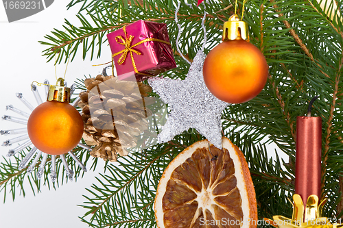 Image of Christmas tree decorated