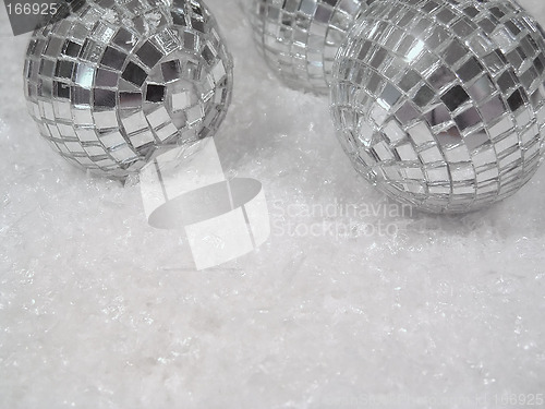 Image of Glass Balls on Snow