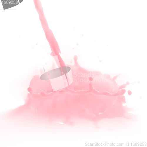 Image of strawberry milk splash