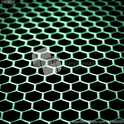 Image of abstract metallic grid