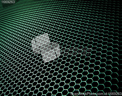 Image of abstract metallic grid