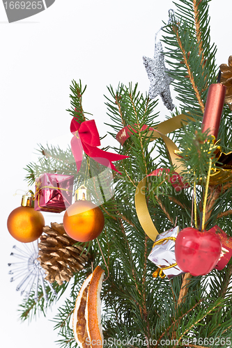 Image of Christmas tree decorated