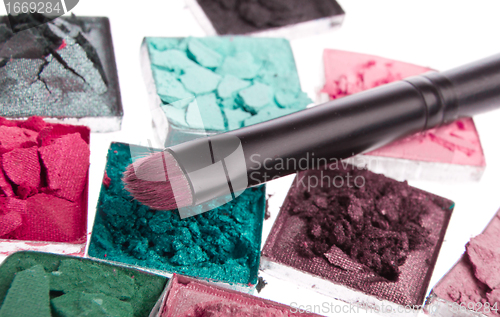 Image of multicolored crushed eyeshadows