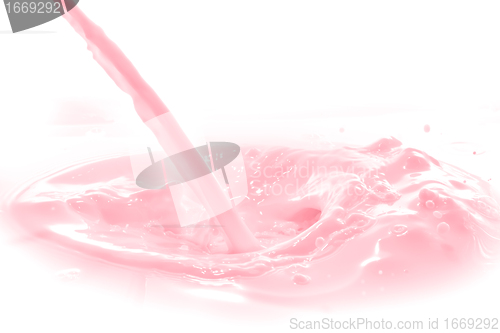 Image of strawberry milk splash