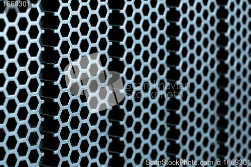 Image of abstract metallic grid