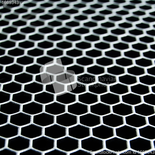 Image of abstract metallic grid