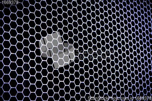 Image of abstract metallic grid