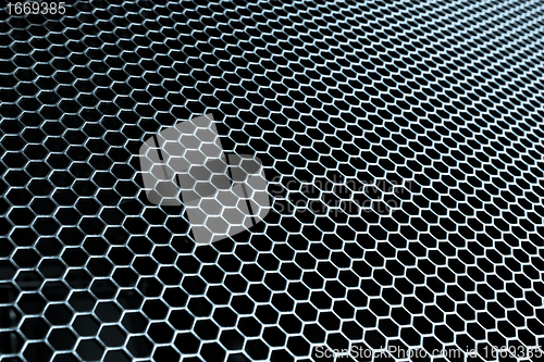 Image of abstract metallic grid