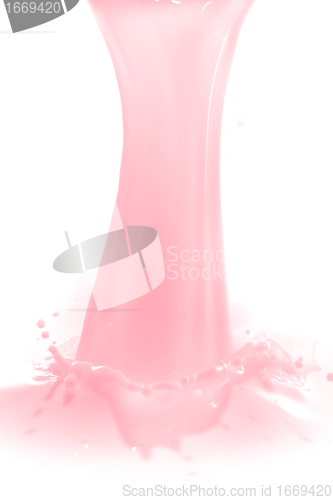 Image of strawberry milk splash