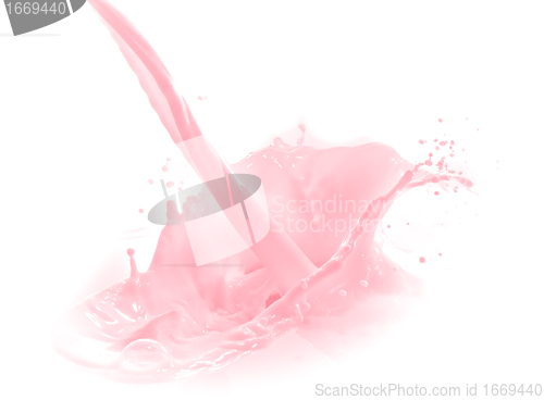 Image of strawberry milk splash