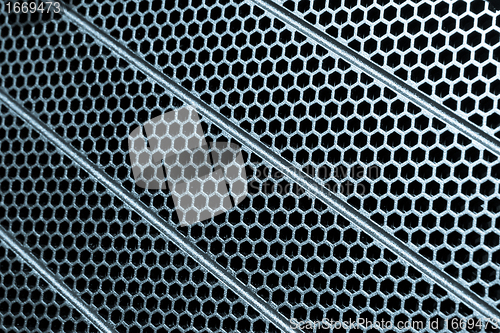 Image of abstract metallic grid