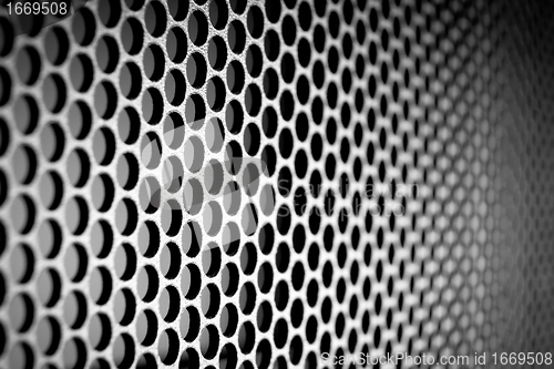 Image of abstract metallic grid