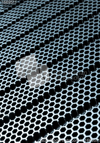 Image of abstract metallic grid