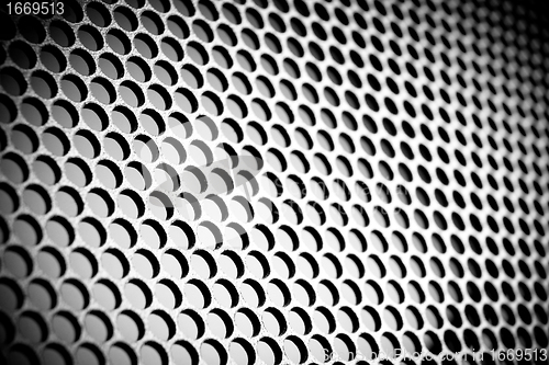 Image of abstract metallic grid