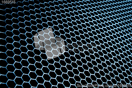 Image of abstract metallic grid