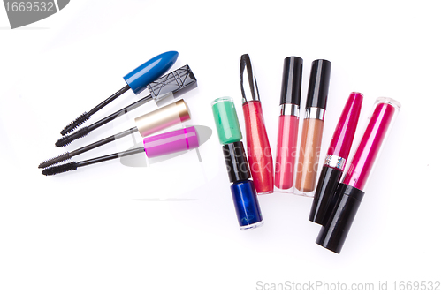 Image of mascara set isolated