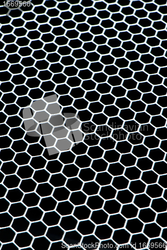 Image of abstract metallic grid