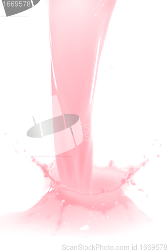 Image of strawberry milk splash