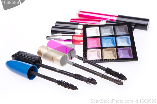 Image of makeup set isolated