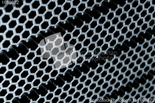 Image of abstract metallic grid