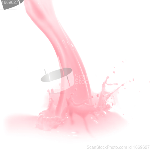 Image of strawberry milk splash