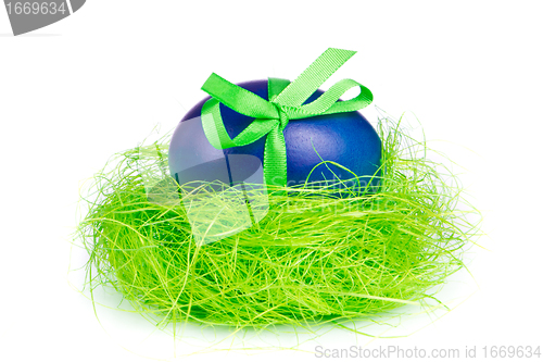 Image of easter egg in nest