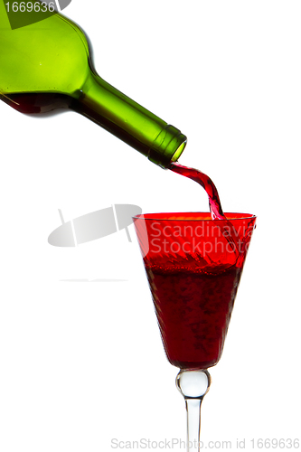 Image of pouring red wine 