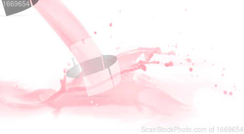 Image of strawberry milk splash