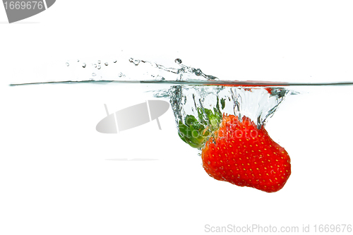 Image of strawberry in the water