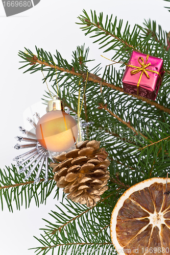 Image of Christmas tree decorated