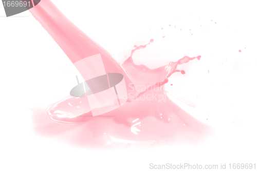 Image of strawberry milk splash