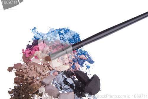 Image of set of multicolor crushed eyeshadows
