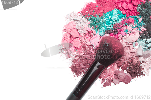 Image of set of multicolor crushed eyeshadows