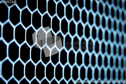 Image of abstract metallic grid