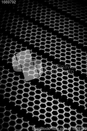 Image of abstract metallic grid