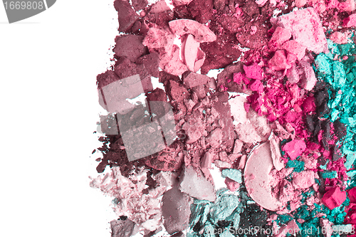 Image of set of multicolor crushed eyeshadows