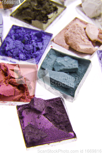 Image of multicolored crushed eyeshadows