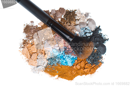 Image of set of multicolor crushed eyeshadows