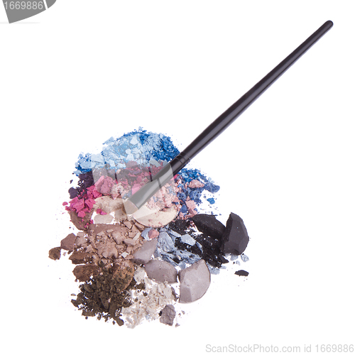 Image of set of multicolor crushed eyeshadows