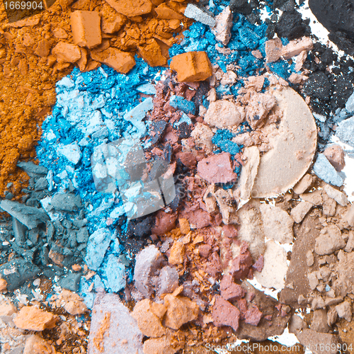 Image of set of multicolor crushed eyeshadows