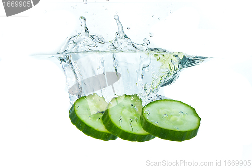 Image of cucumber in water