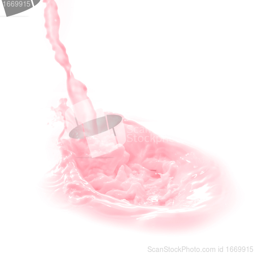 Image of strawberry milk splash