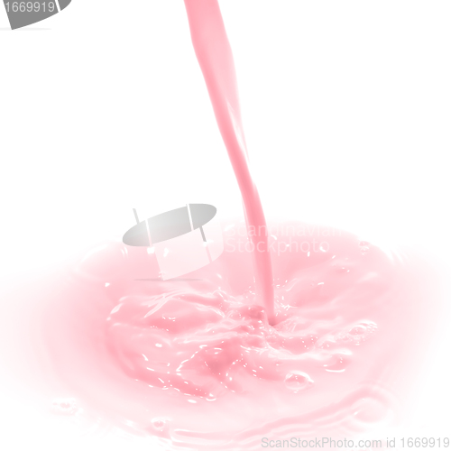 Image of strawberry milk splash