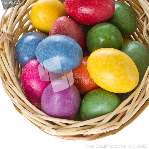 Image of easter eggs in basket
