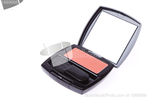 Image of compact blush with brush